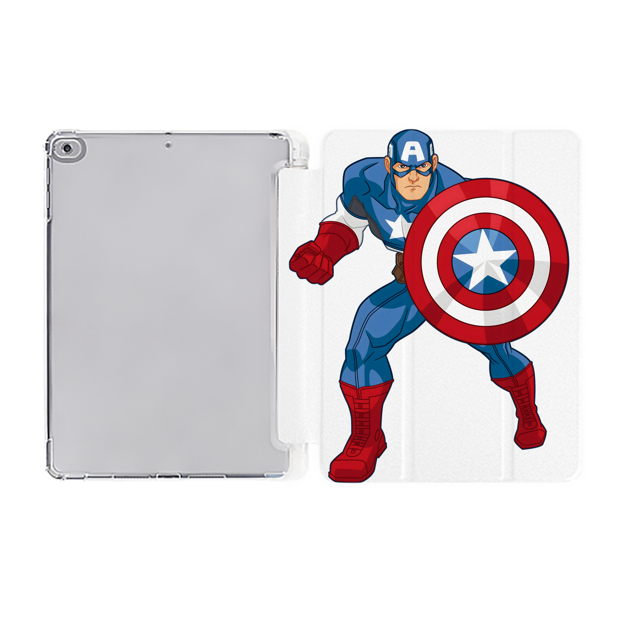 （画像用） アベンジャーズ The Avengers IPad ケース ペン収納付き 三つ折りスタンド PUレザー×シリコン 対応機種9.5/10.5/10.9インチ